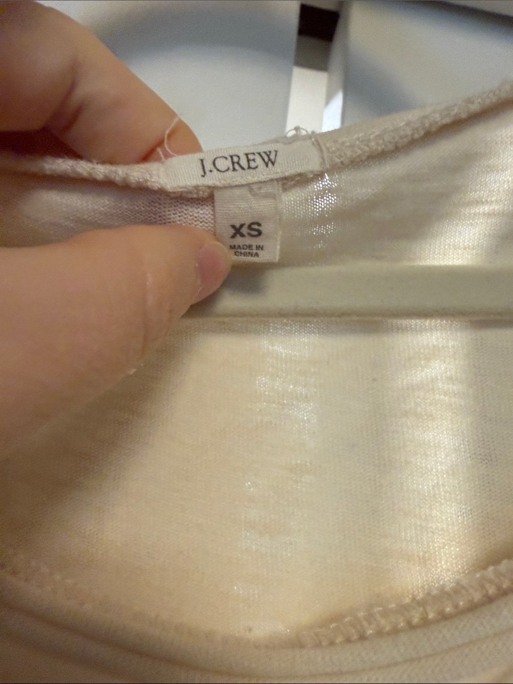J. Crew Cream Ruffle-Front Tank - Picture 2 of 5